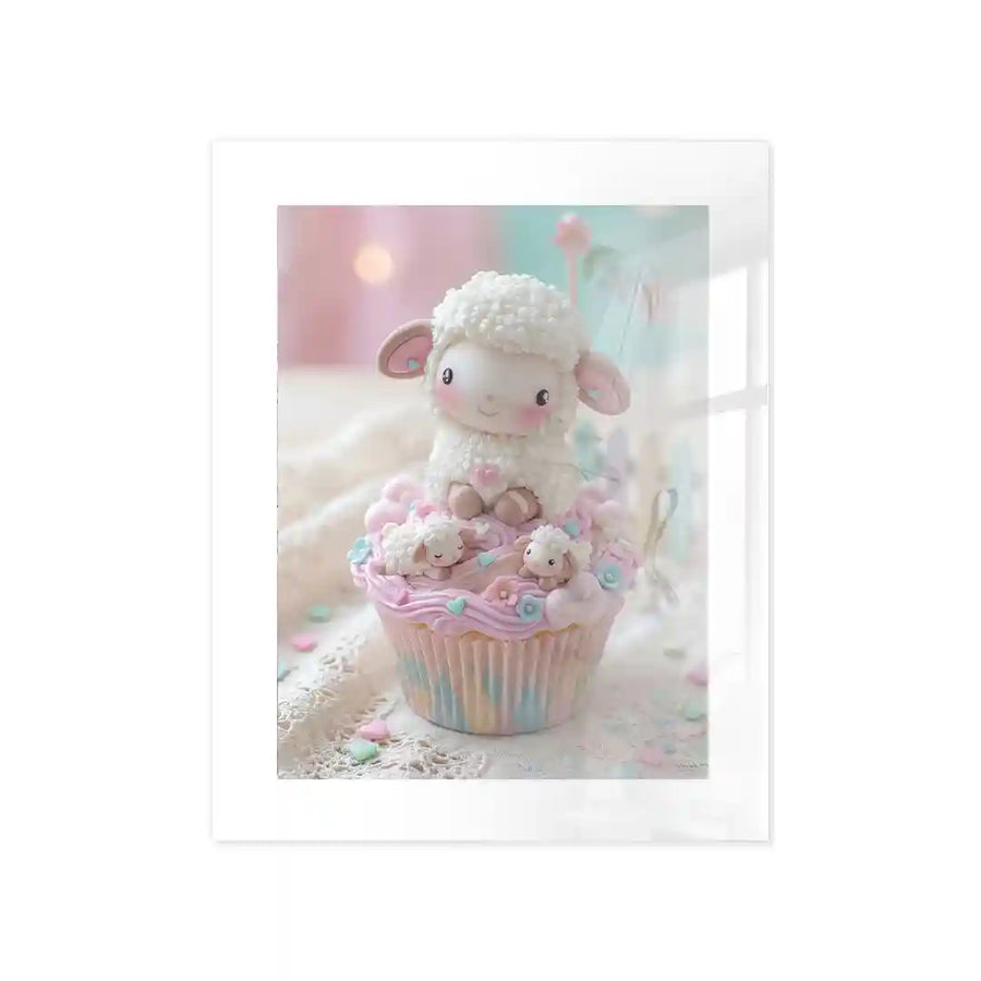 Cuadro Ovejita Dulce | Cupcake Pastel