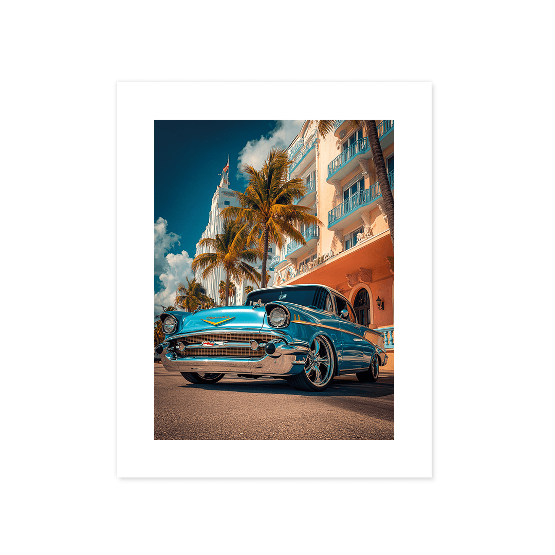 Cuadro Póster Chevrolet Bel Air 1957 | Decoración Vintage