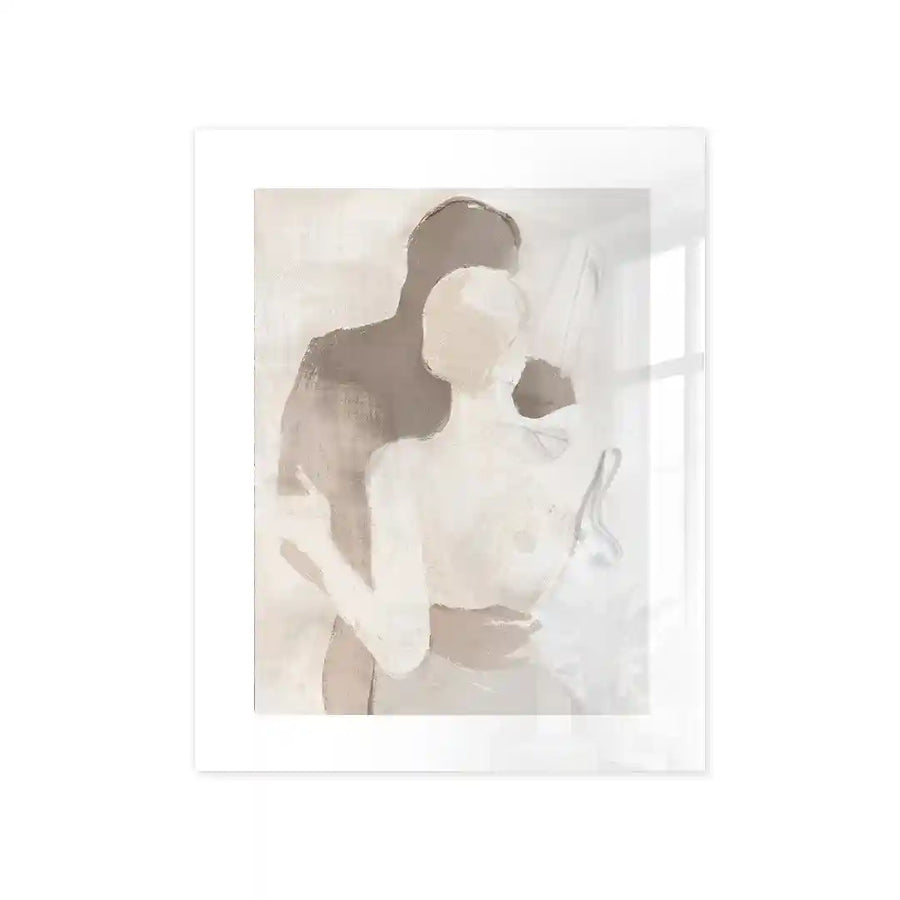 Cuadro Póster Pareja Abstracta Beige | Decoración Minimalista