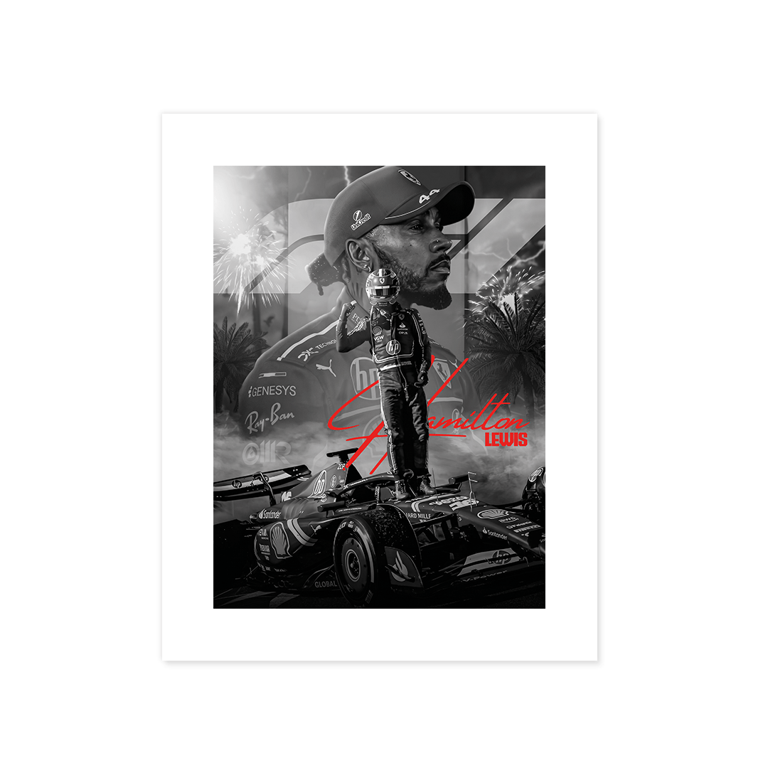 Cuadro Póster Lewis Hamilton | Decoración de Fórmula 1