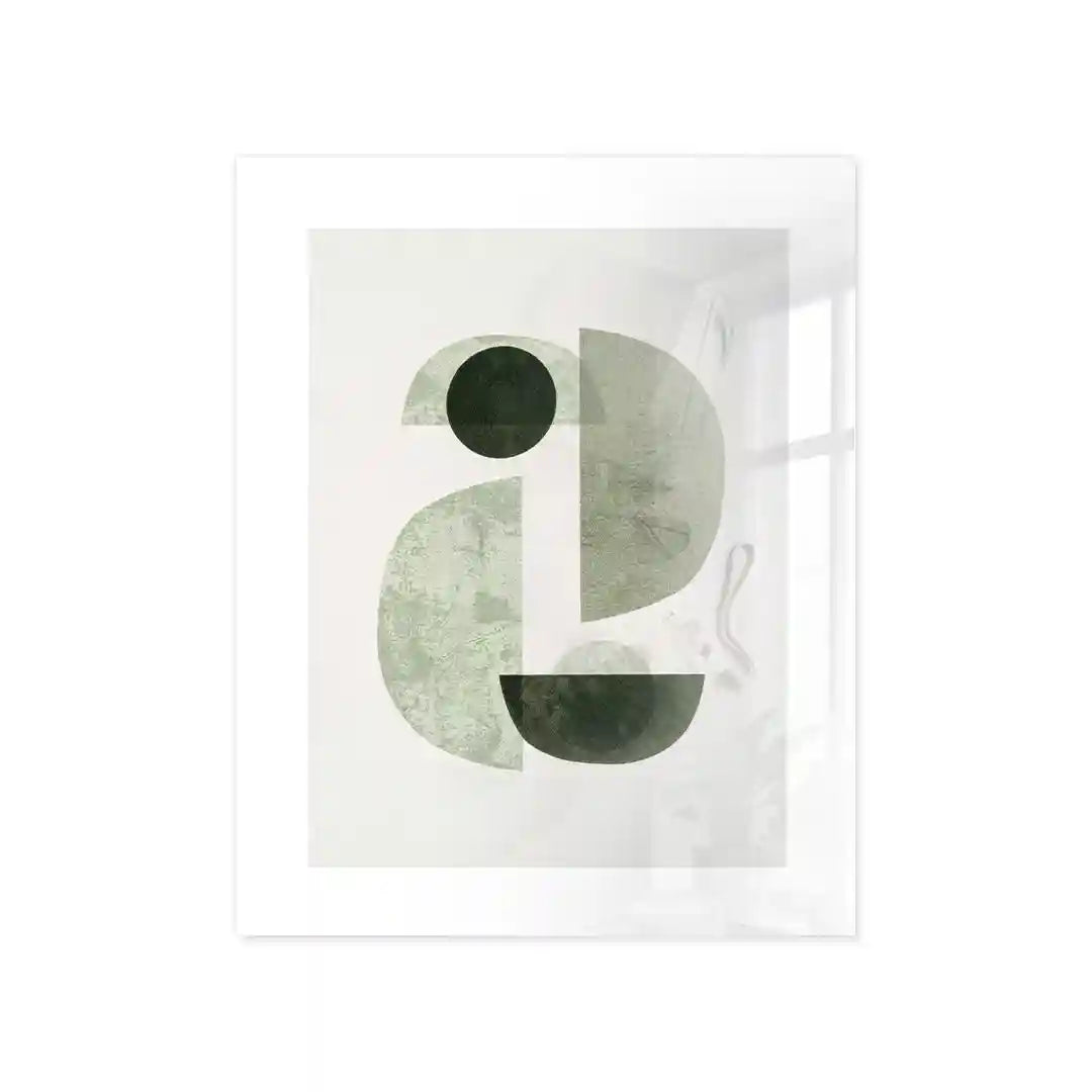 Cuadro Póster Geométrico Verde | Decoración Minimalista