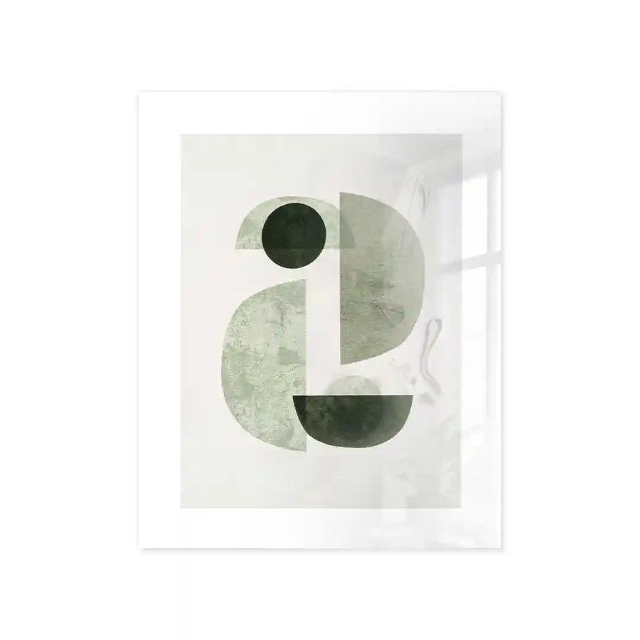Cuadro Póster Geométrico Verde | Decoración Minimalista