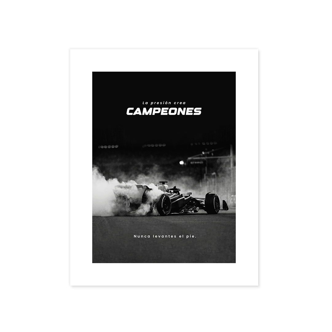 Cuadro Póster Fórmula 1 Campeones | Decoración Automovilística