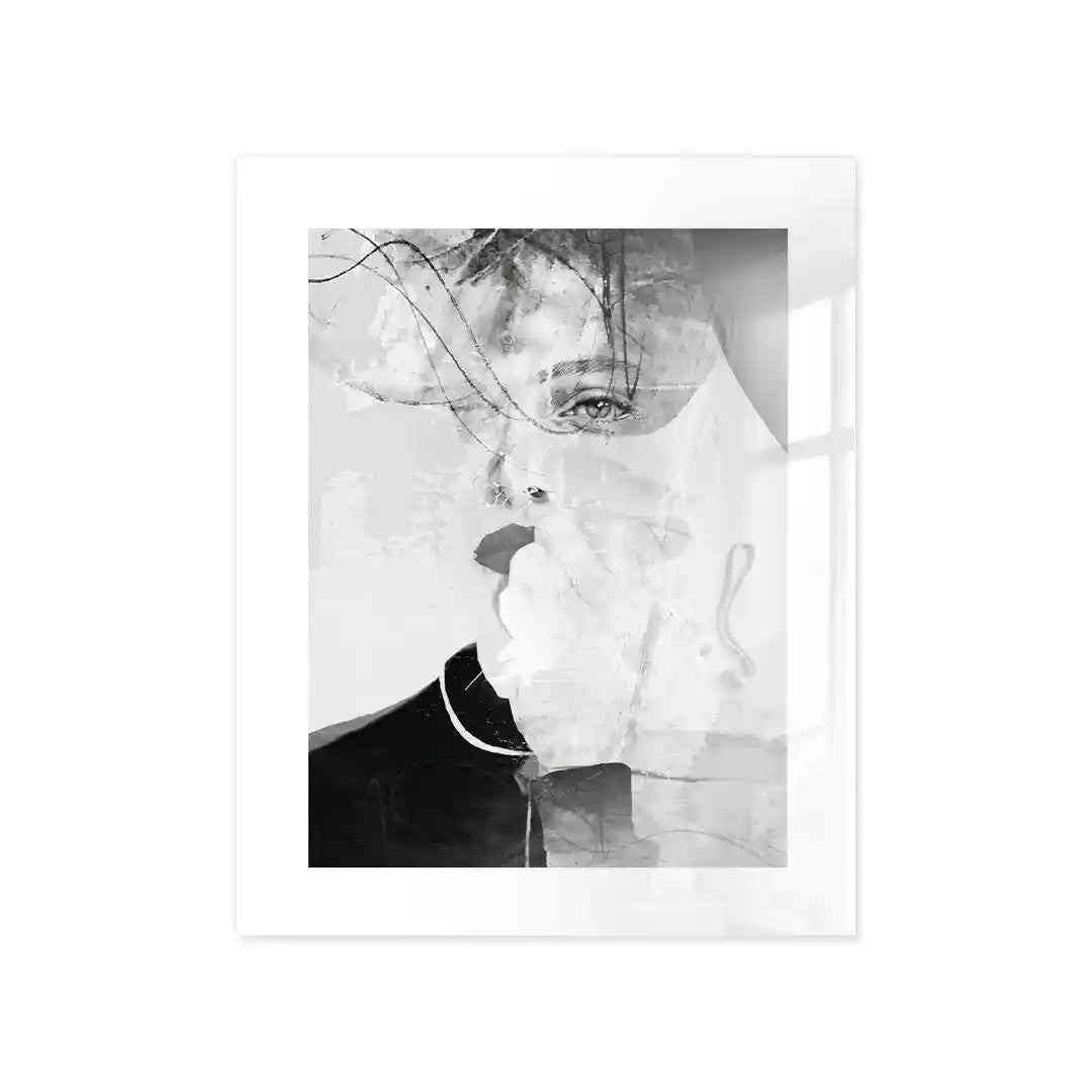 Cuadro Póster Retrato Abstracto Blanco y Negro | Decoración Moderna