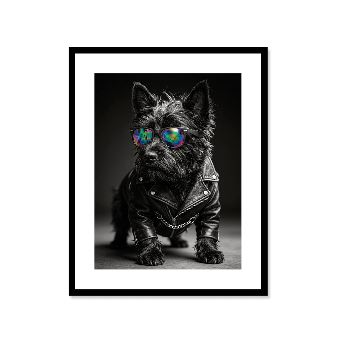Cuadro Póster Perro Rockero | Decoración Urbana