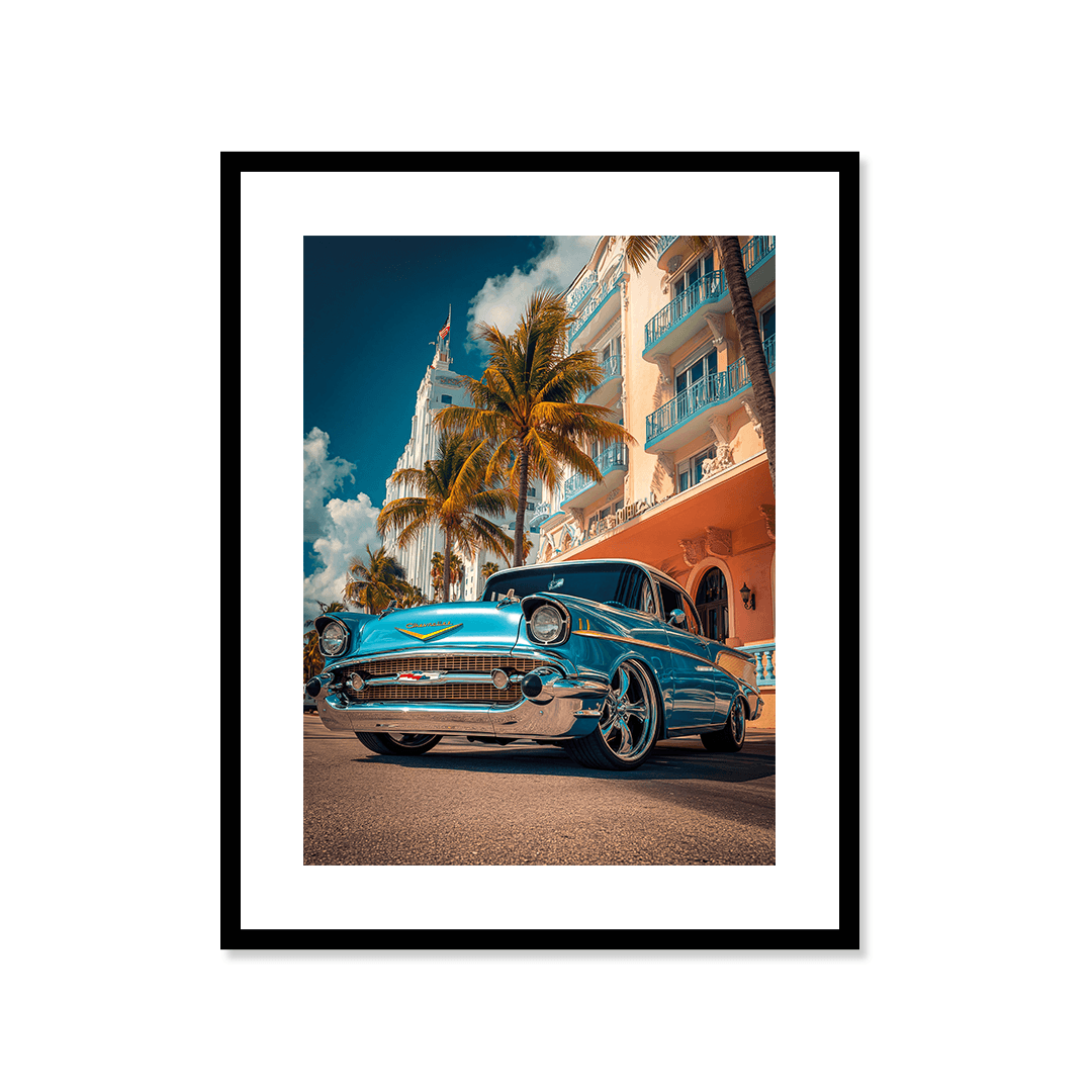 Cuadro Póster Chevrolet Bel Air 1957 | Decoración Vintage
