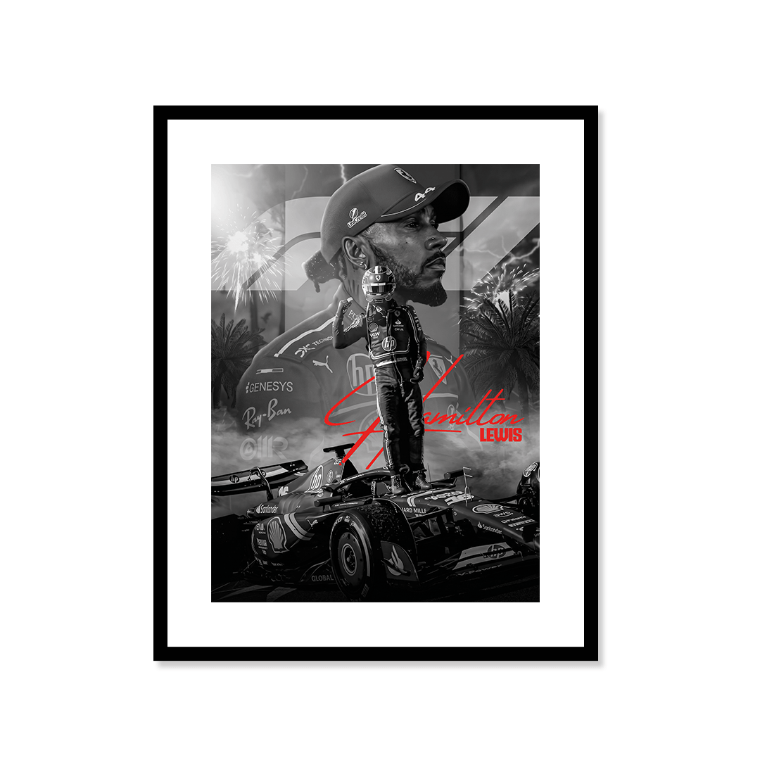 Cuadro Póster Lewis Hamilton | Decoración de Fórmula 1