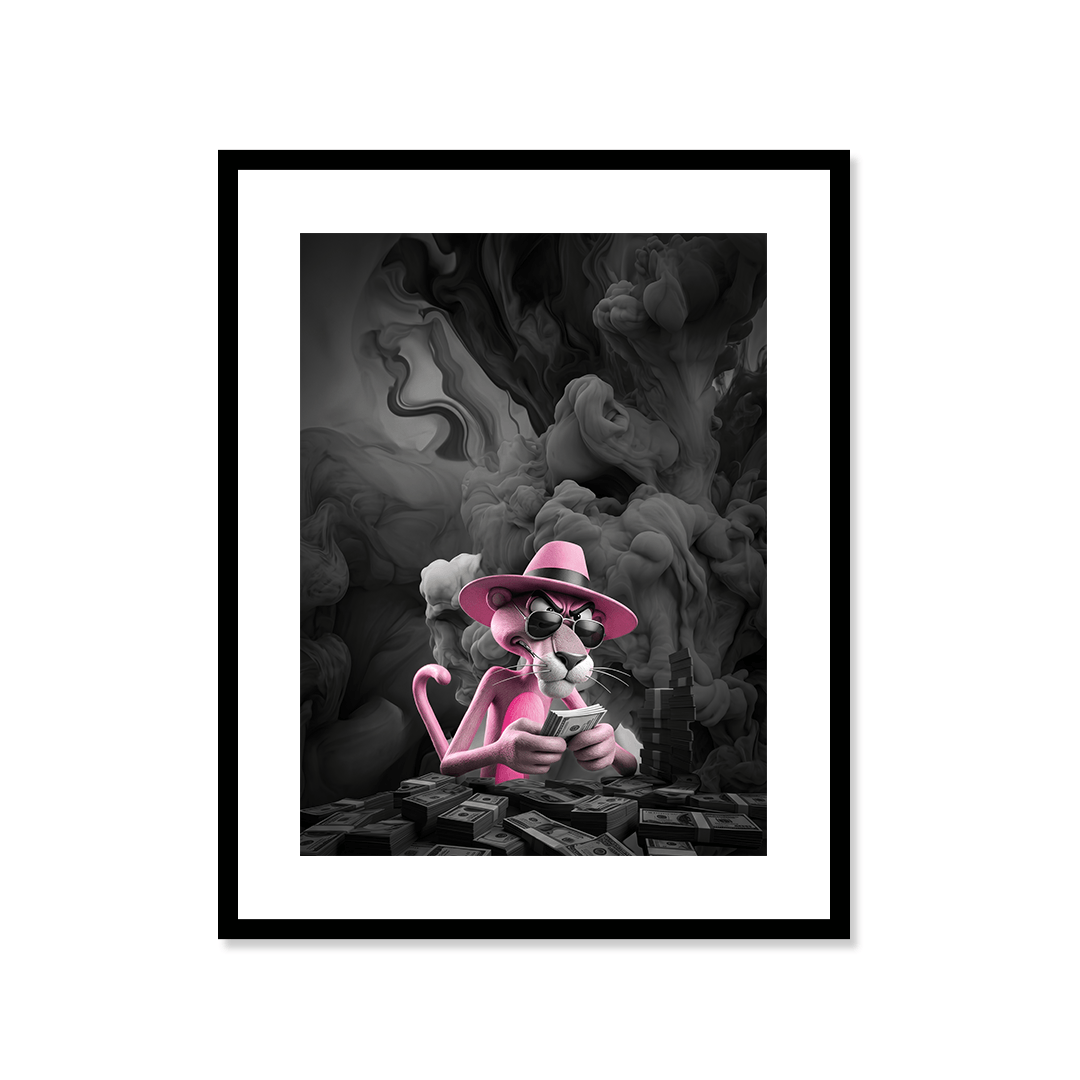 Cuadro Póster Pantera Rosa Urbana | Decoración Moderna