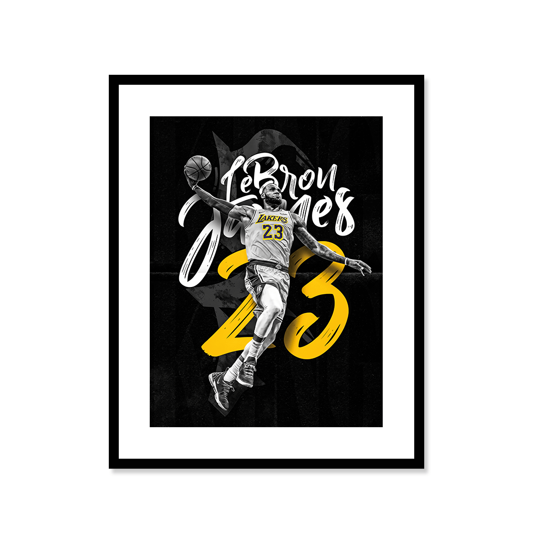 Cuadro Póster LeBron James 23 | Decoración de Baloncesto