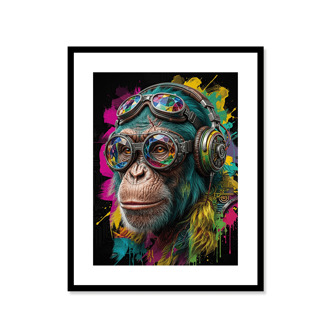 Cuadro Póster Mono Colorido | Decoración Urbana Moderna