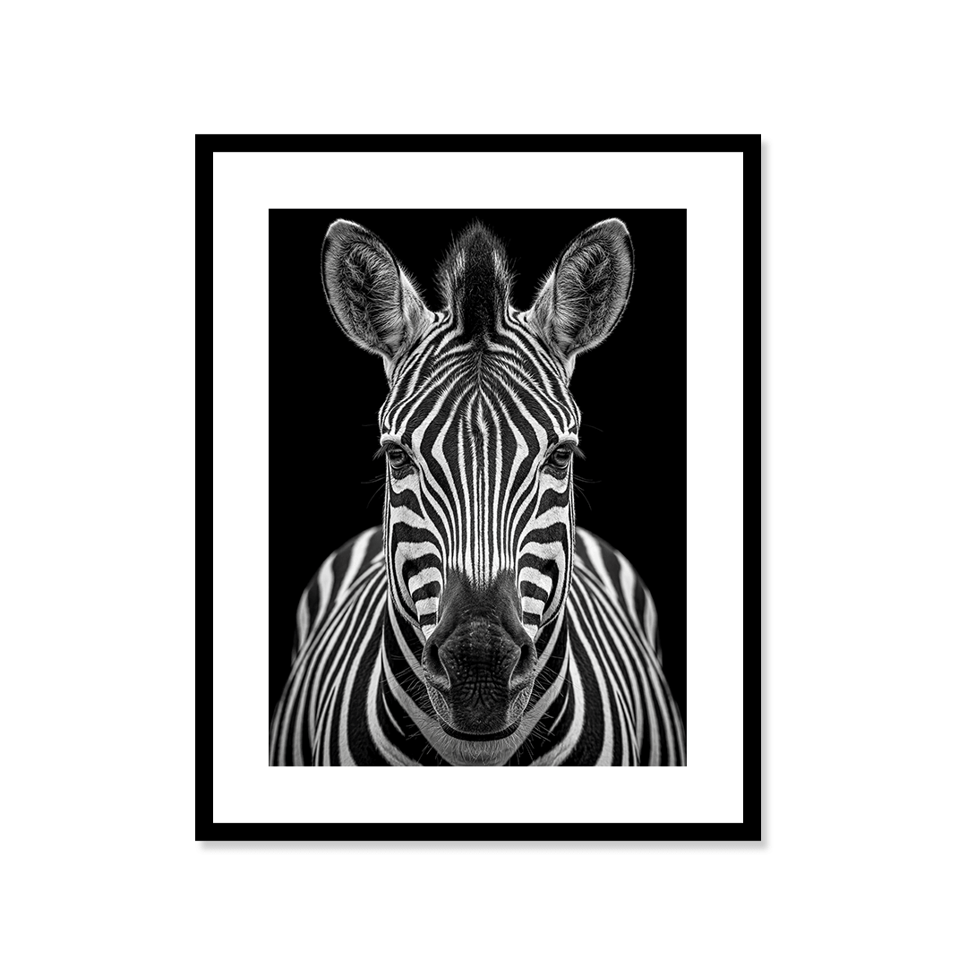 Cuadro Póster Zebra | Decoración Elegante en Blanco y Negro