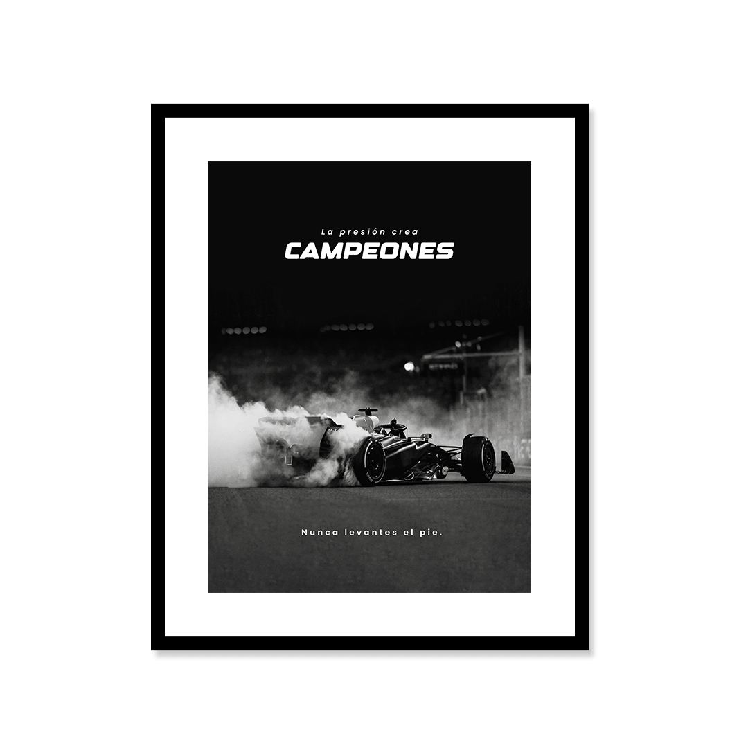 Cuadro Póster Fórmula 1 Campeones | Decoración Automovilística