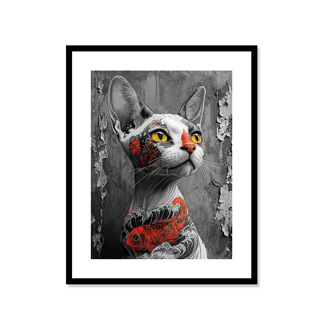 Cuadro Póster Gato Esfinge | Decoración Urbana Moderna