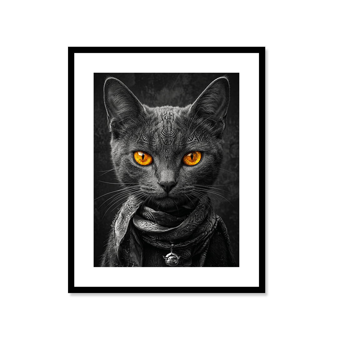 Cuadro Póster Gato Negro | Decoración Urbana Moderna