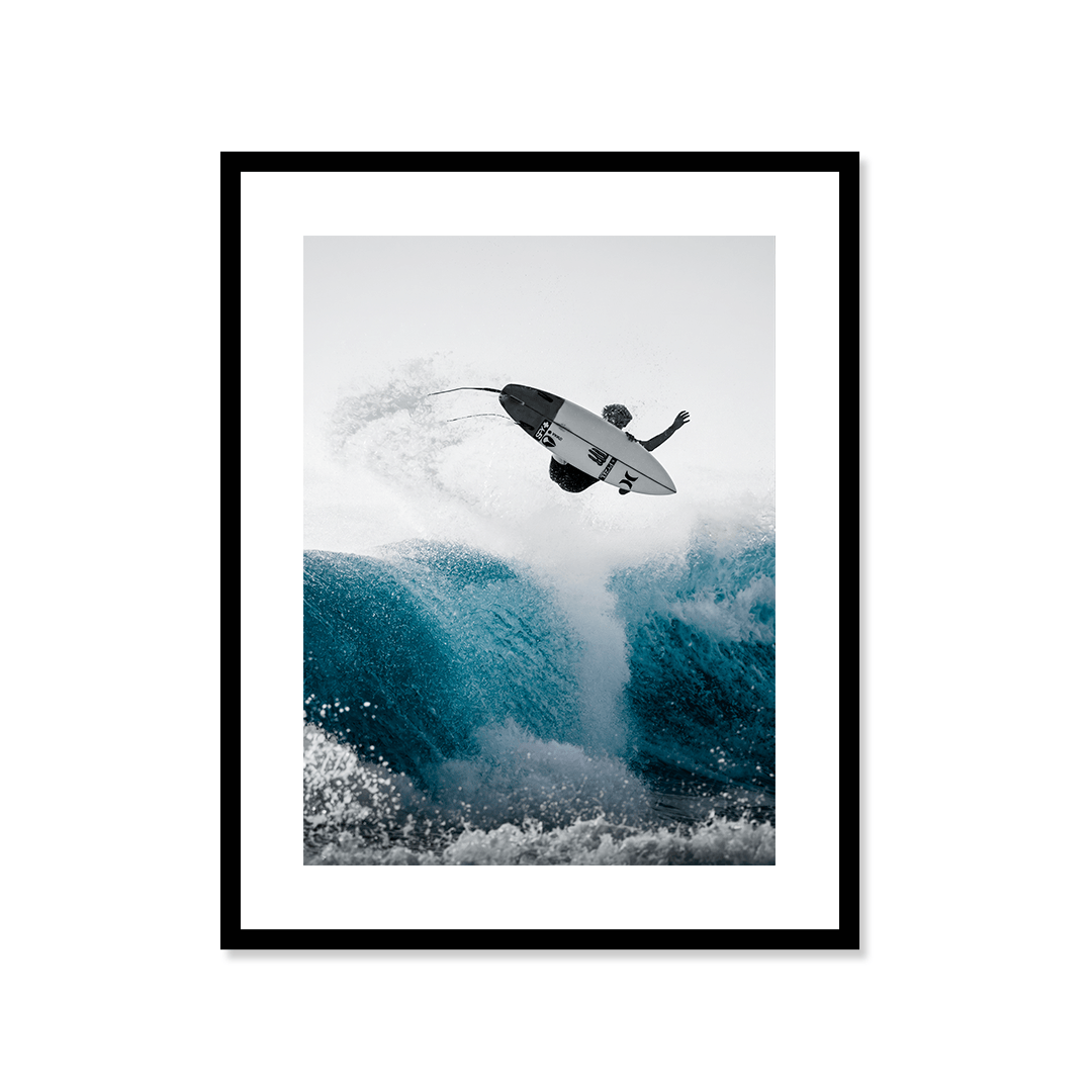 Cuadro Póster de Surfista sobre Ola | Decoración Costera