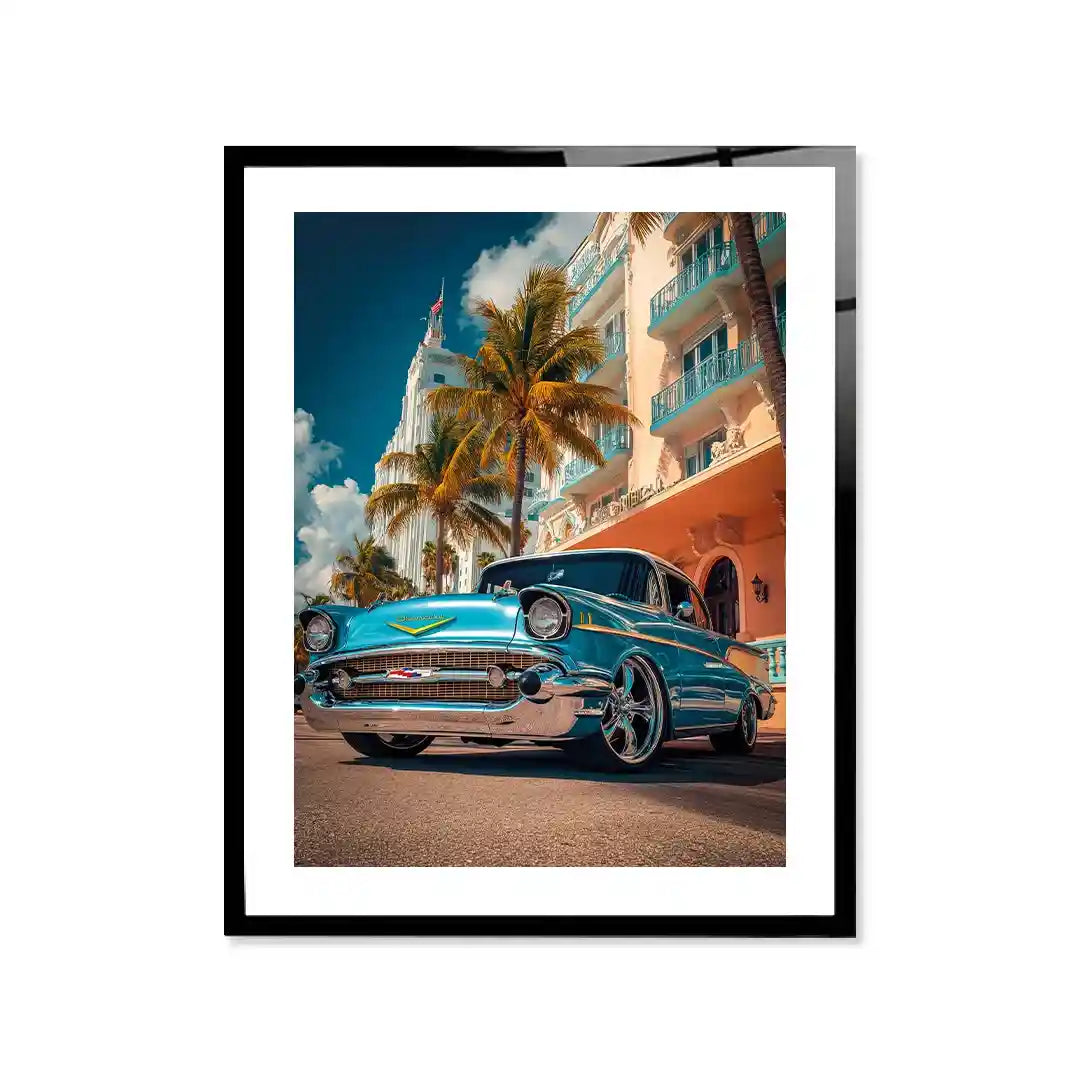 Cuadro Póster Chevrolet Bel Air 1957 | Decoración Vintage