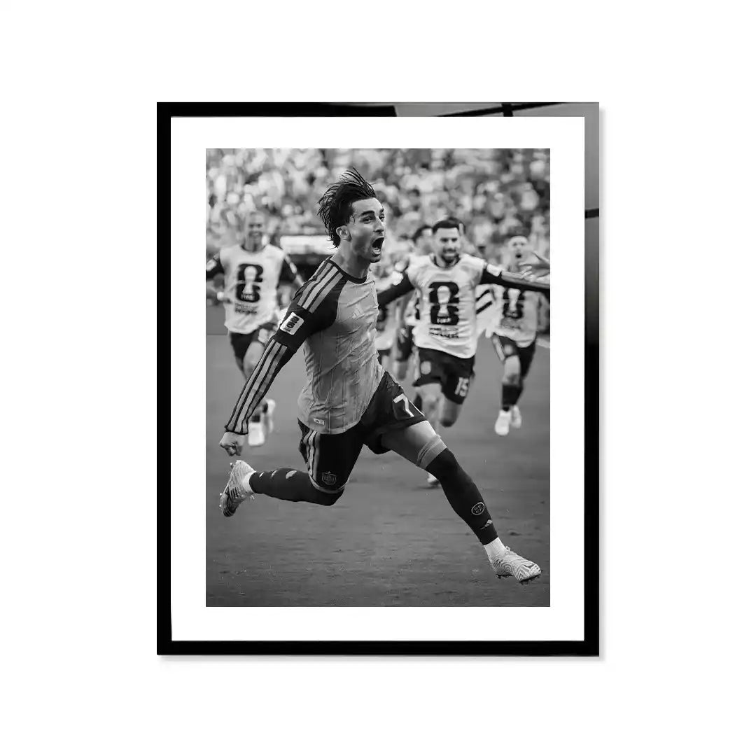 Cuadro Póster Futbolista Celebrando | Decoración de Fútbol