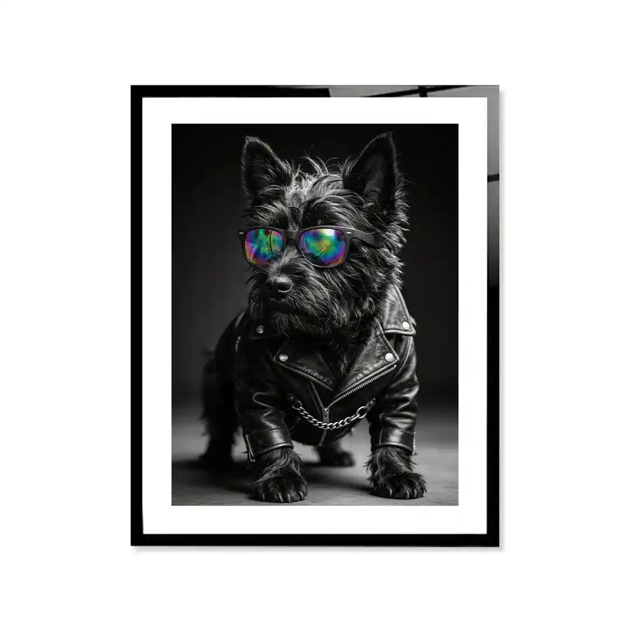 Cuadro Póster Perro Rockero | Decoración Urbana