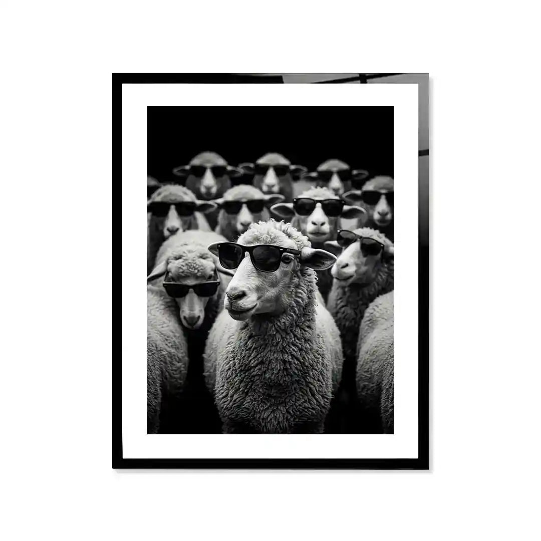 Cuadro Póster Ovejas con Gafas | Decoración Original