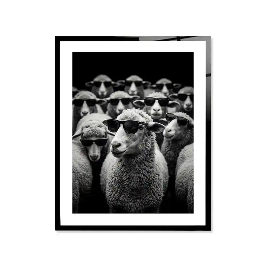 Cuadro Póster Ovejas con Gafas | Decoración Original