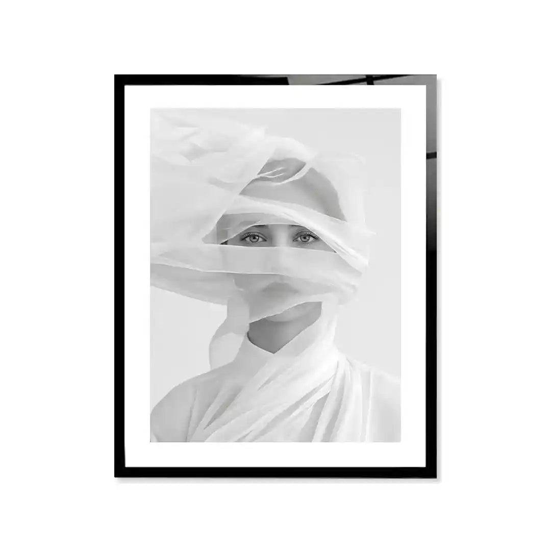 Cuadro Mirada Entre Velos | Pureza Blanca
