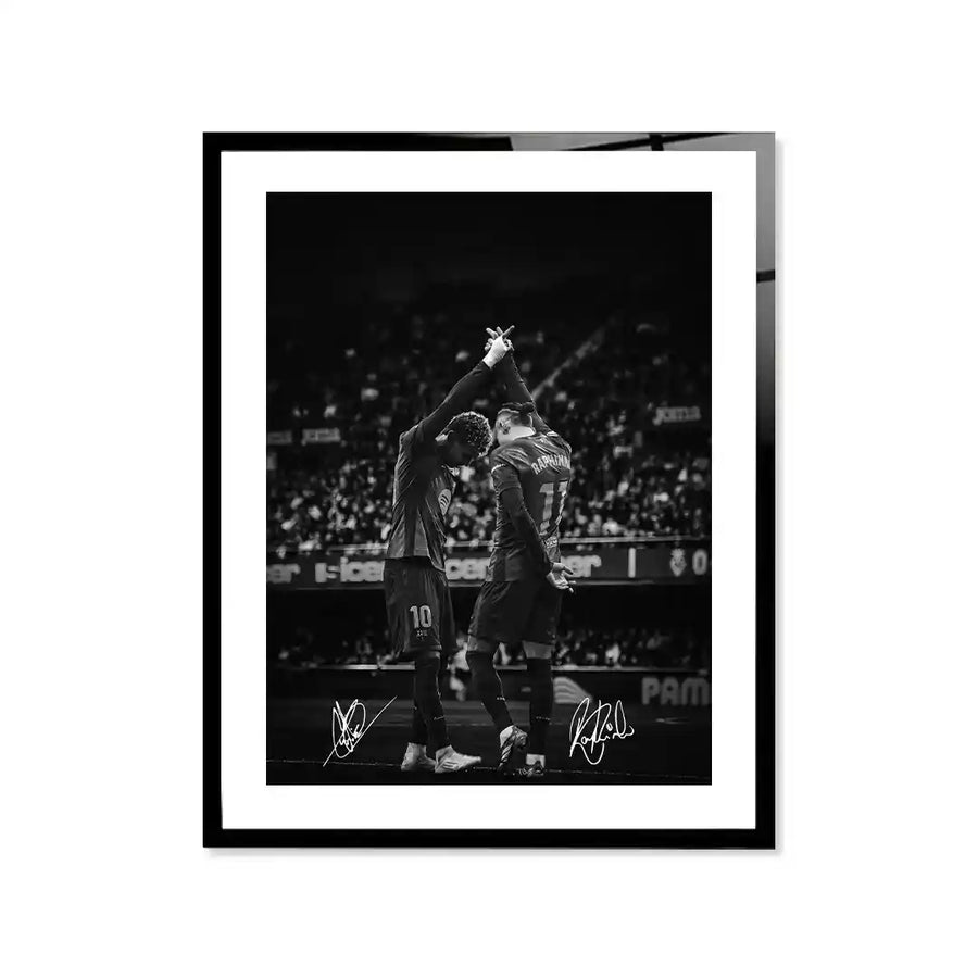 Cuadro Póster Lamine Yamal y Raphinha | Decoración de Fútbol