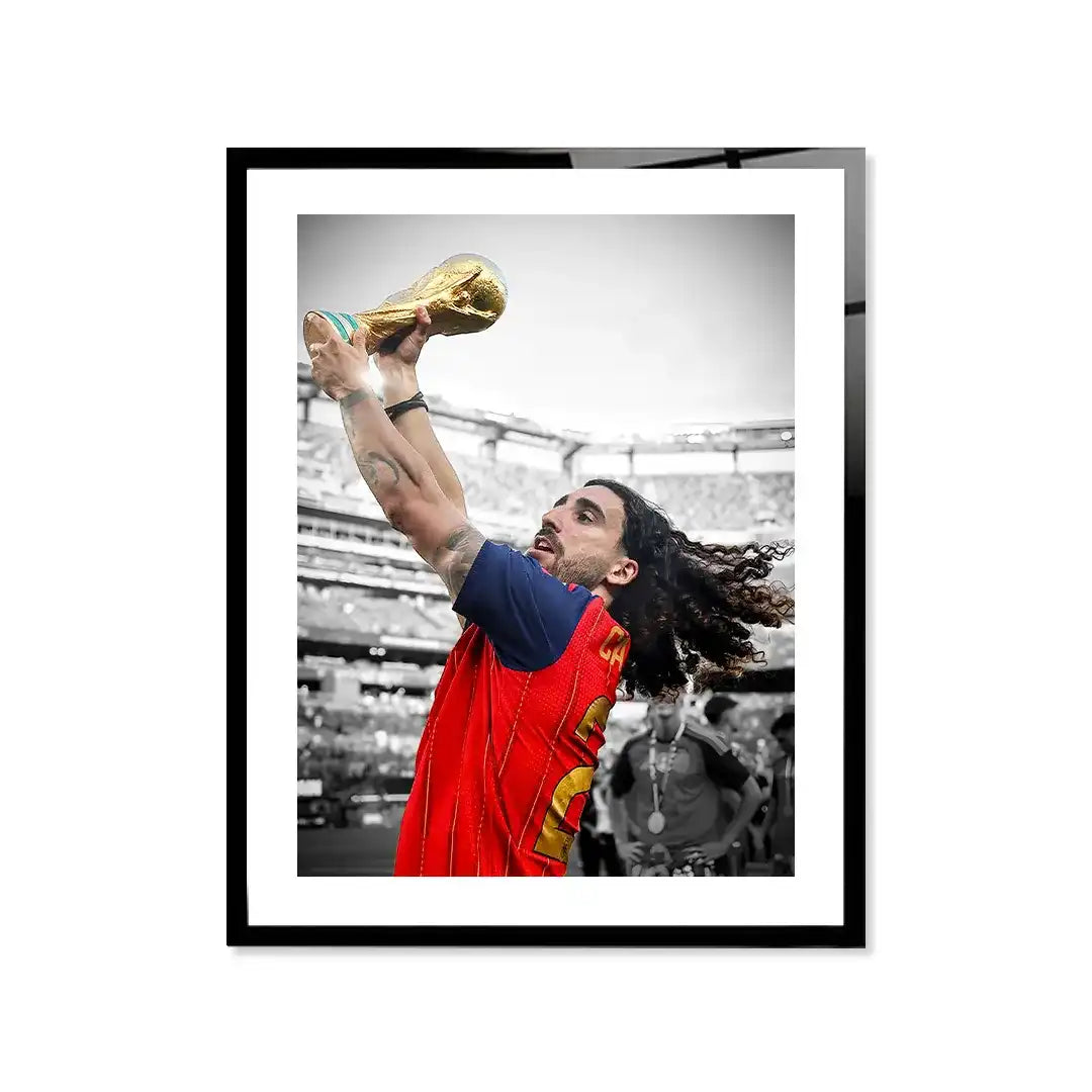 Cuadro Póster Campeón del Mundo | Decoración de Fútbol