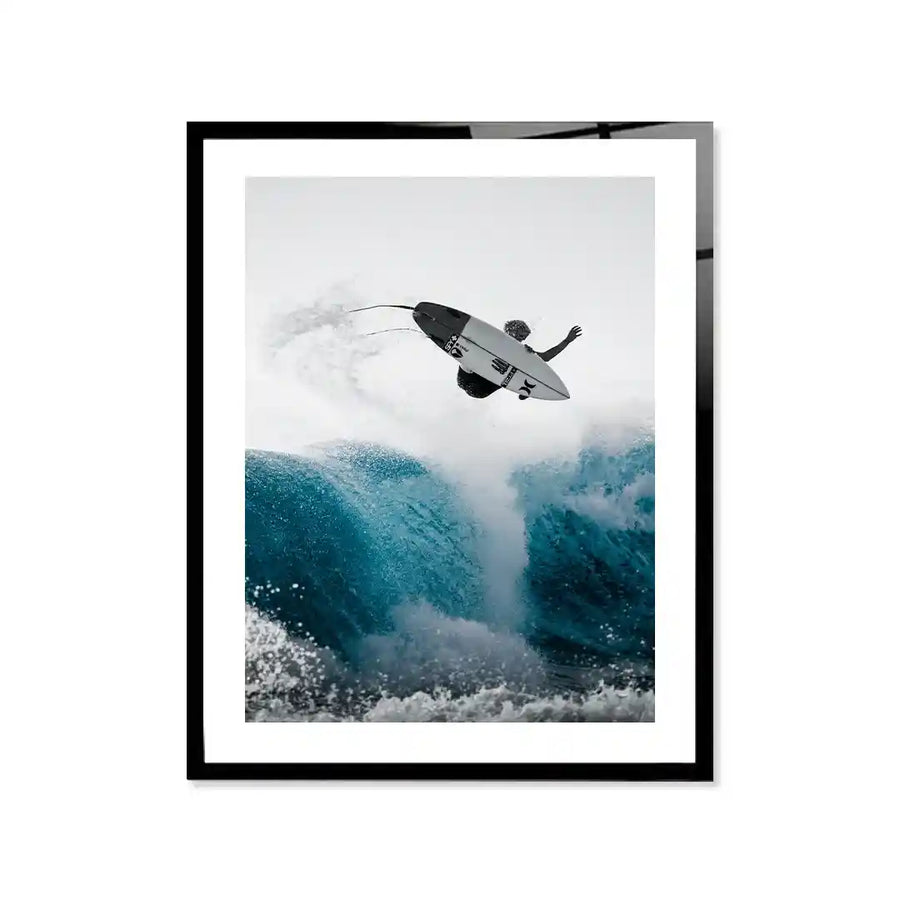 Cuadro Póster de Surfista sobre Ola | Decoración Costera