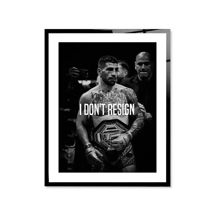 Cuadro de Campeón UFC – | Decoración "Don’t Resign"