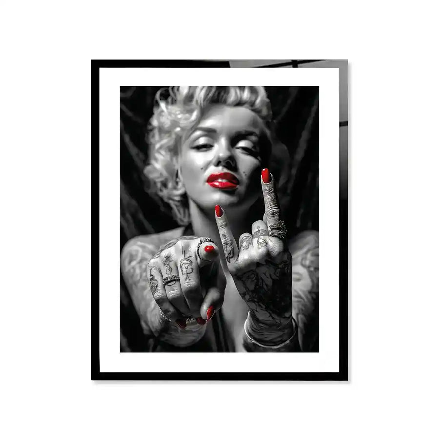 Cuadro Póster Marilyn Monroe | Rebel Icon | Red Attitude