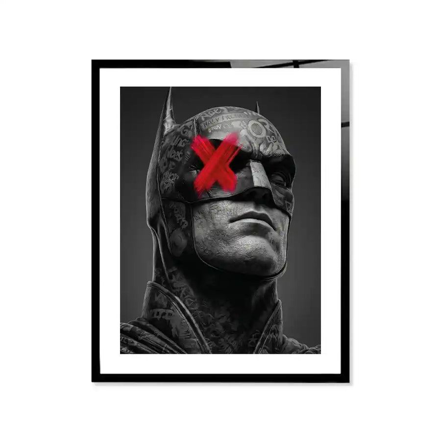 Cuadro Dark Hero| Batman Red X | Decoración Oscura y Cinematográfica