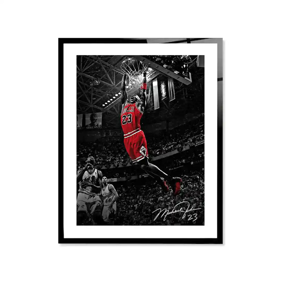 Cuadro Póster Michael Jordan Dunk | Decoración de Baloncesto