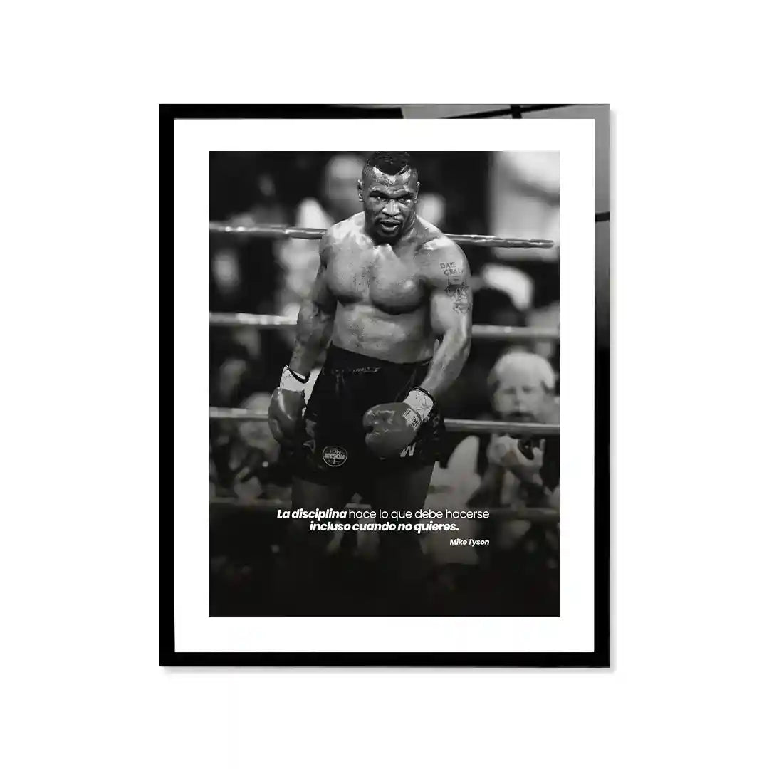 Cuadro Motivacional Mike Tyson | Disciplina de Hierro