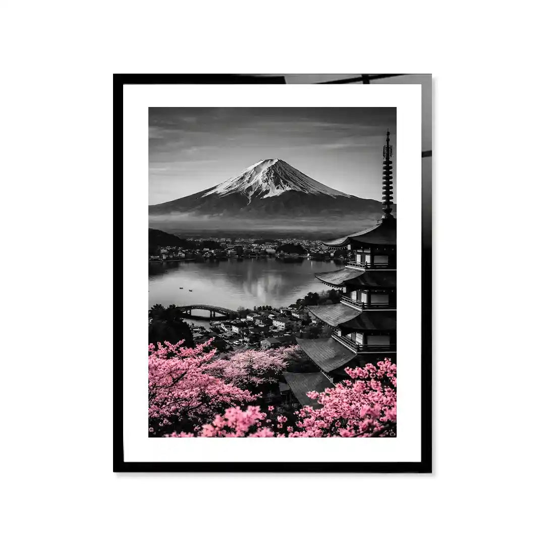 Cuadro Póster Fujiyoshida y Monte Fuji | Decoración Japonesa