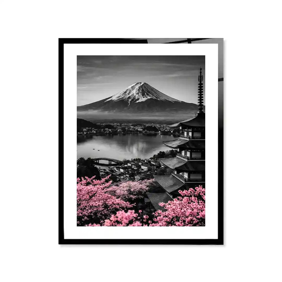 Cuadro Póster Fujiyoshida y Monte Fuji | Decoración Japonesa