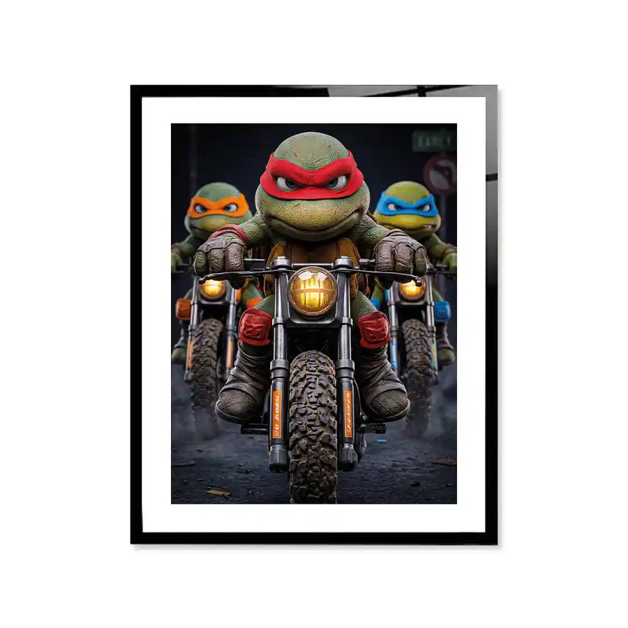 Cuadro Póster Tortugas Ninja | Turtle Riders | Urban Ride
