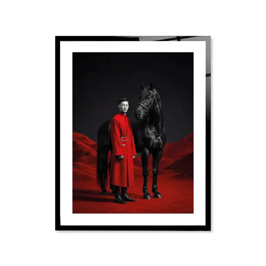Cuadro Red Rider | Black Stallion | Decoración Moderna