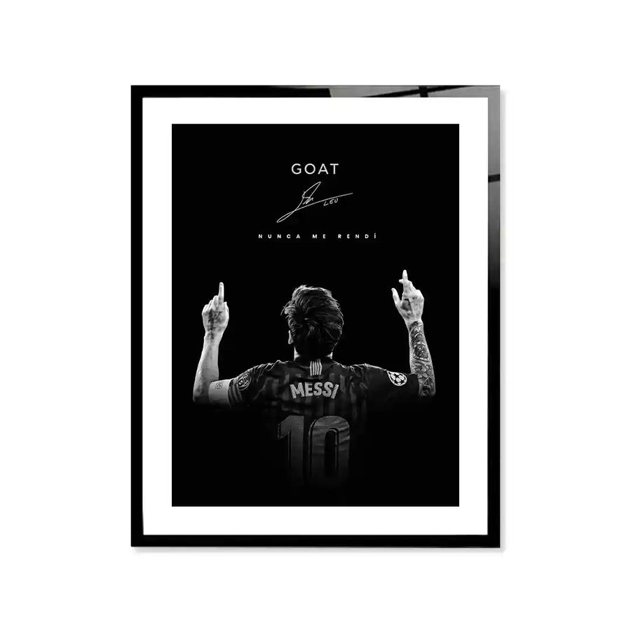 Cuadro Póster Lionel Messi GOAT | Decoración de Fútbol
