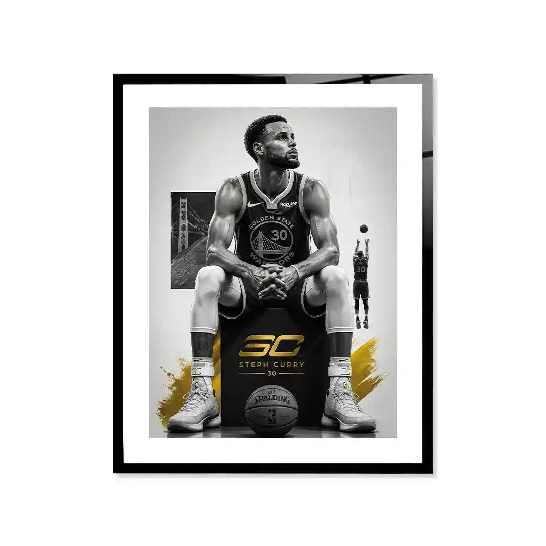 Cuadro Póster Stephen Curry 30 | Decoración de Baloncesto
