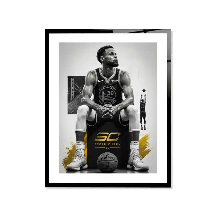 Cuadro Póster Stephen Curry 30 | Decoración de Baloncesto
