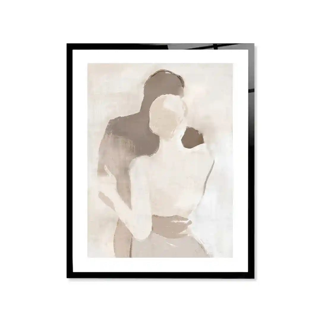 Cuadro Póster Pareja Abstracta Beige | Decoración Minimalista