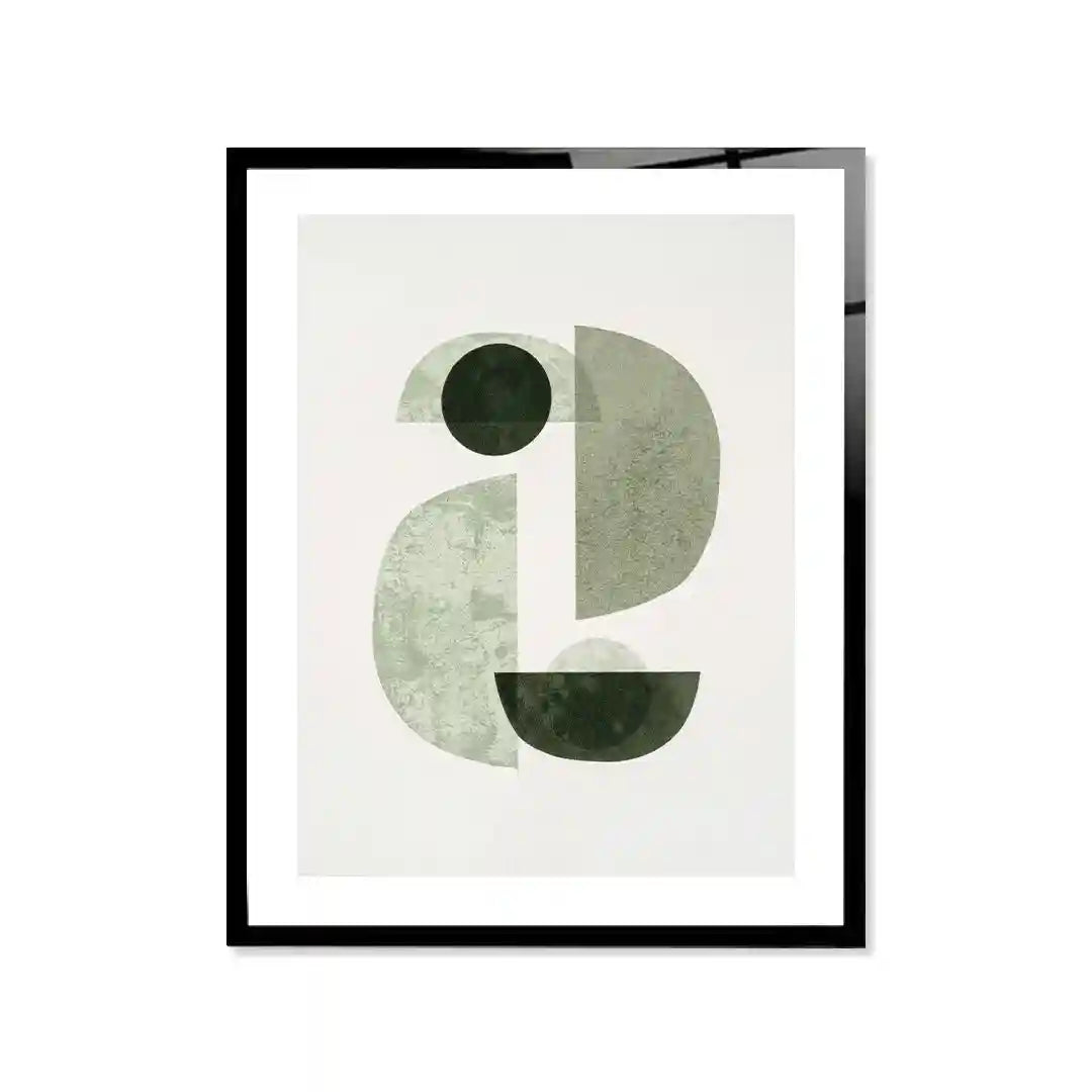 Cuadro Póster Geométrico Verde | Decoración Minimalista