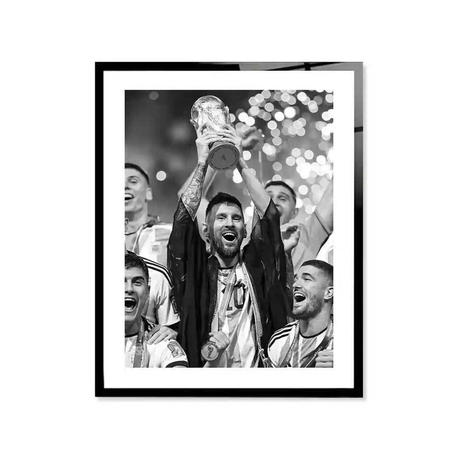 Cuadro Póster Lionel Messi Campeón | Decoración de Fútbol
