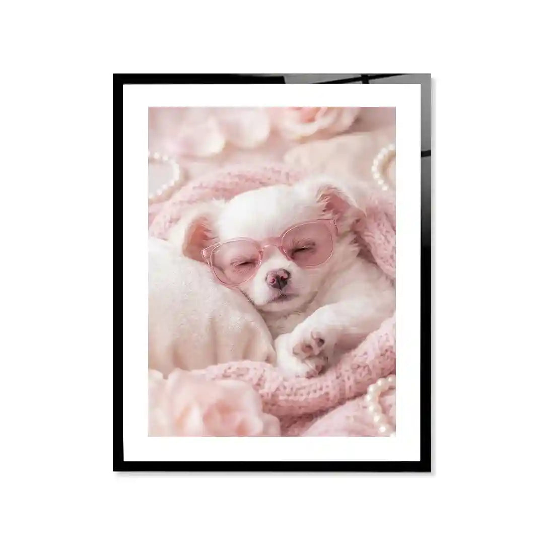 Cuadro Dulces Sueños | Perrito Rosa Chic
