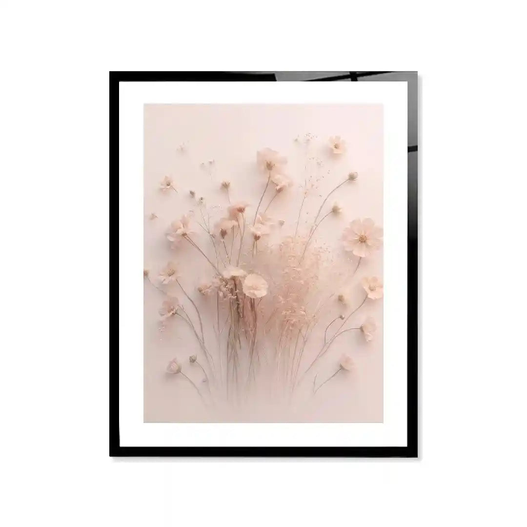 Cuadro Póster Flores Rosadas Delicadas | Decoración Floral Elegante