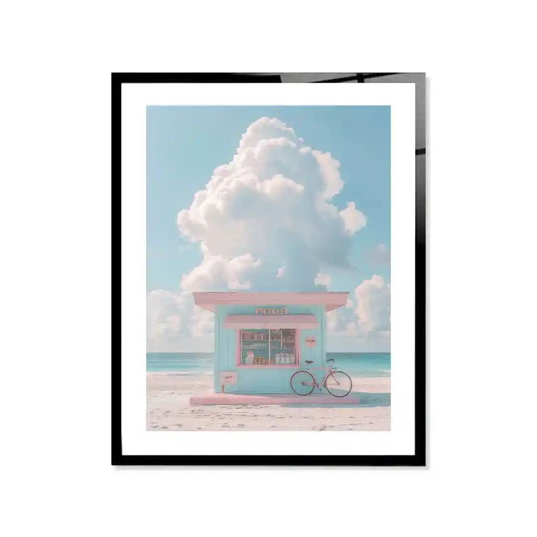 Cuadro Póster Beach Shop Pastel | Verano Costero