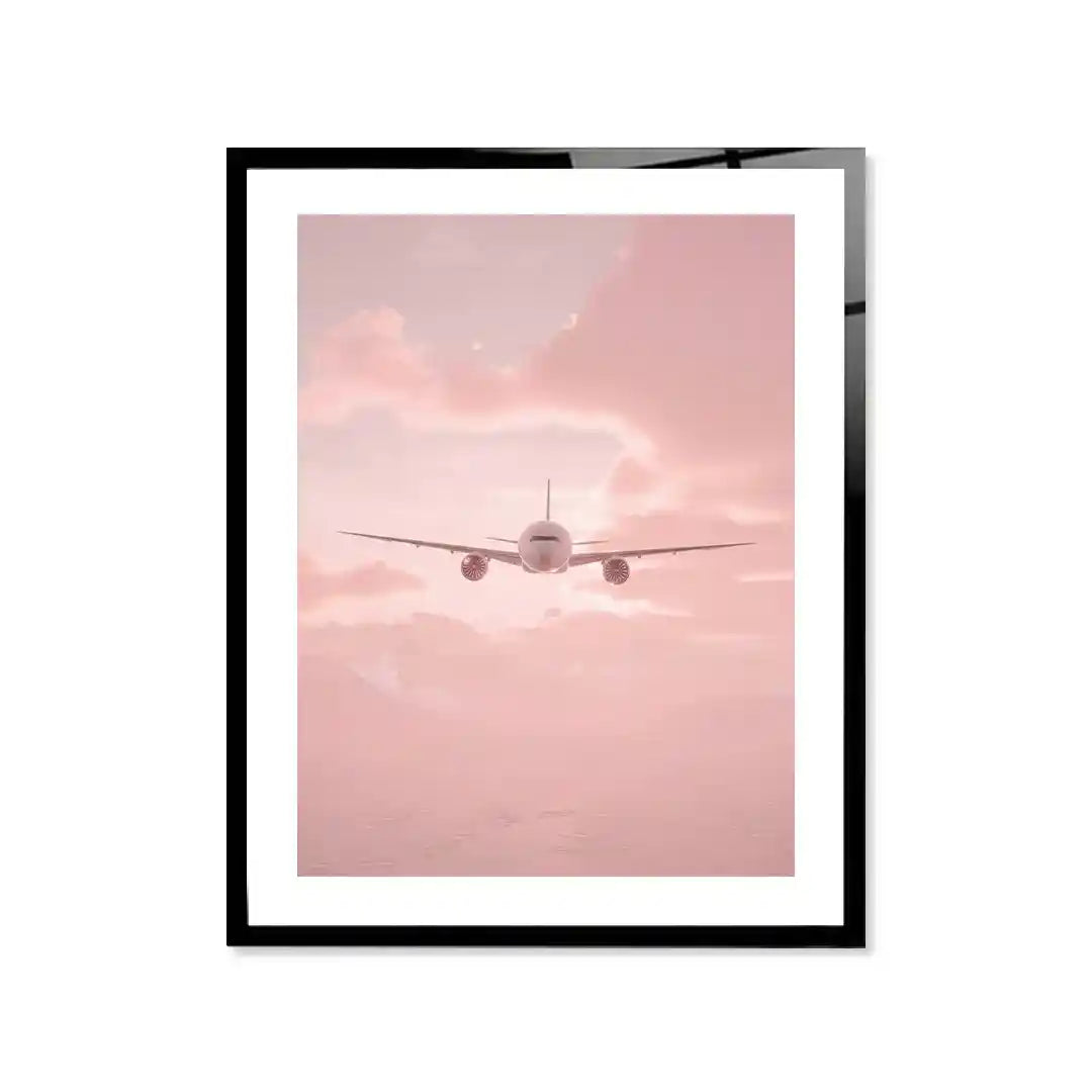 Cuadro Póster Pink Flight | Vuelo entre Nubes