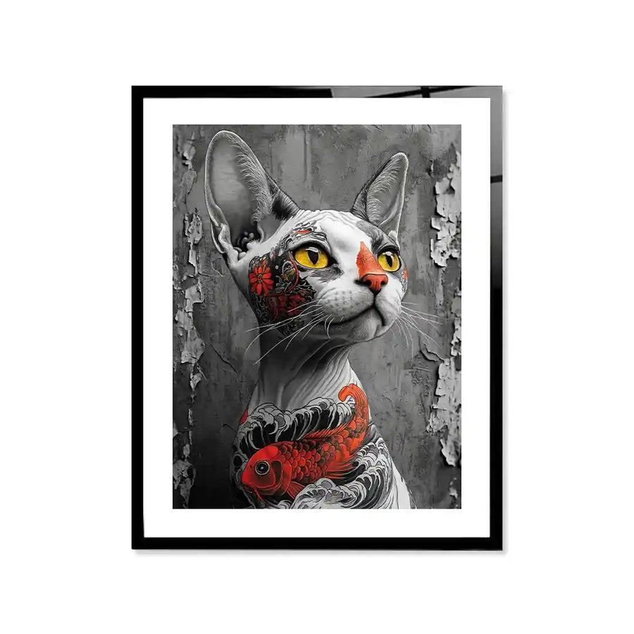Cuadro Póster Gato Esfinge | Decoración Urbana Moderna