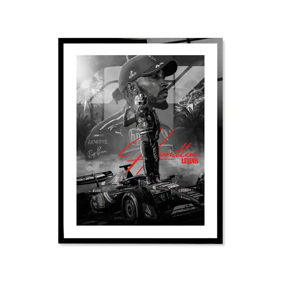 Cuadro Póster Lewis Hamilton | Decoración de Fórmula 1