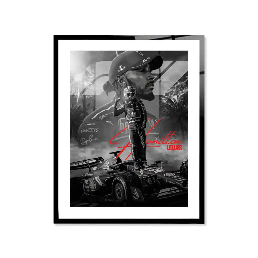 Cuadro Póster Lewis Hamilton | Decoración de Fórmula 1